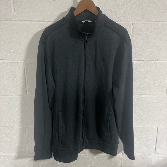 Calvin Klein Black Full Zip Up Lightweight Active Jacket Sz XL - Picture 1 of 5